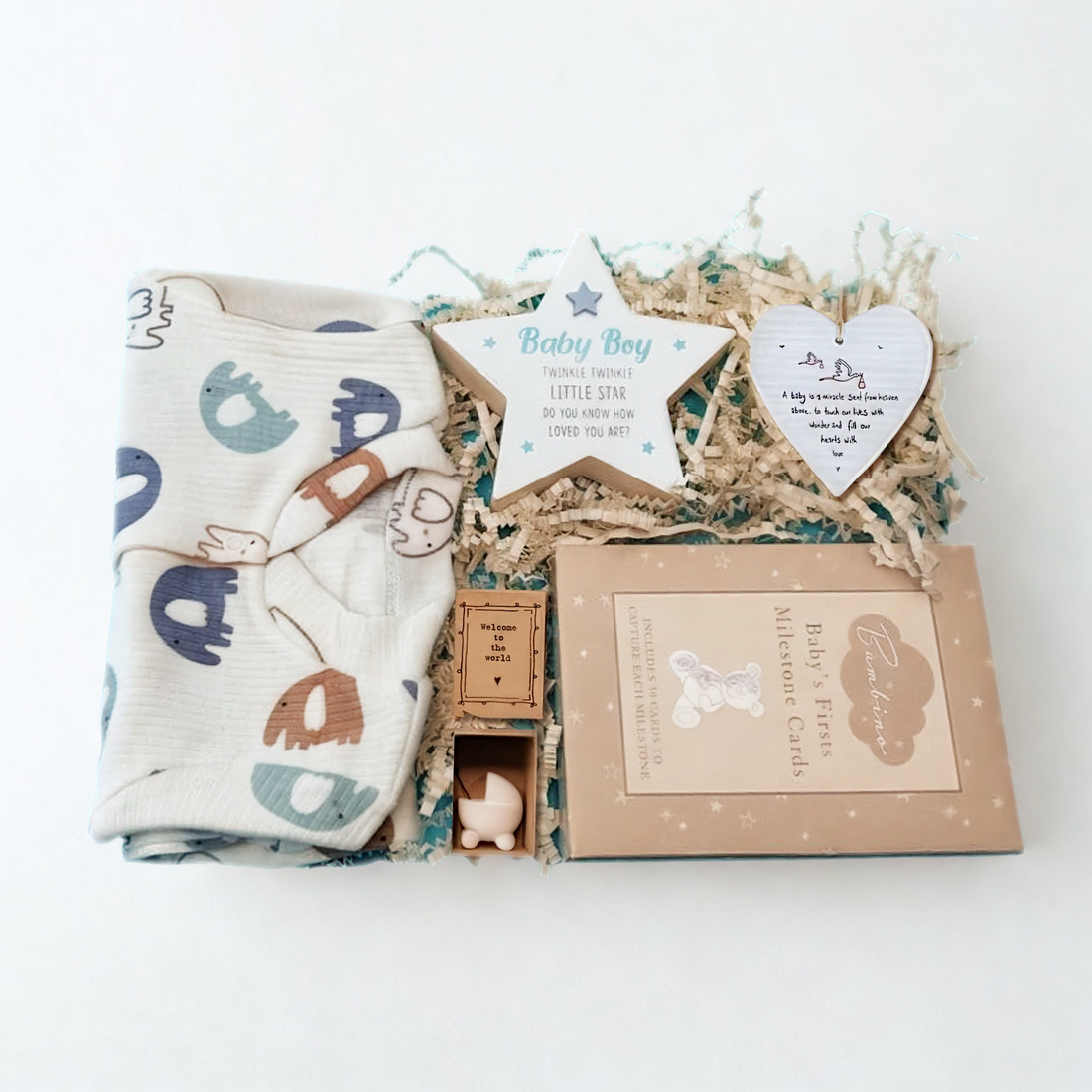 Baby Boy Letterbox Hamper - Newborn Gift Set