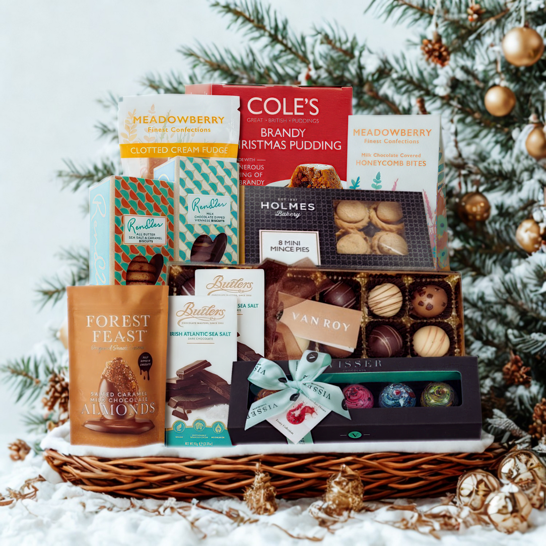 Luxury Festive Chocolate Hamper With Prosecco & Mulled Wine